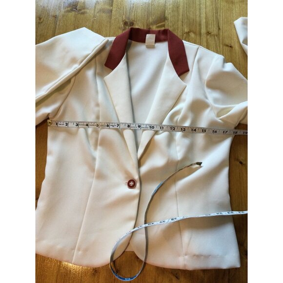 Vintage Sunshine Alley Dress & Jacket Belt Size 10 Ruffled Collar Made In USA - Picture 13 of 16